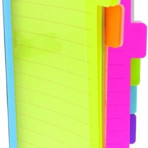 Redi-Tag Index Sticky Notes, 6-Tab Sets, Note Ruled, 4" x 6", Assorted Colors, 60 Sheets/Set, 2 Sets/Pack